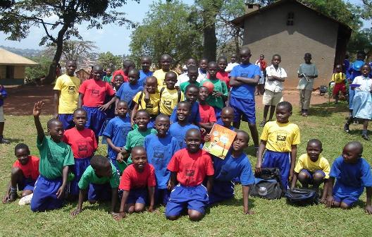 Primary students in their new sportswear